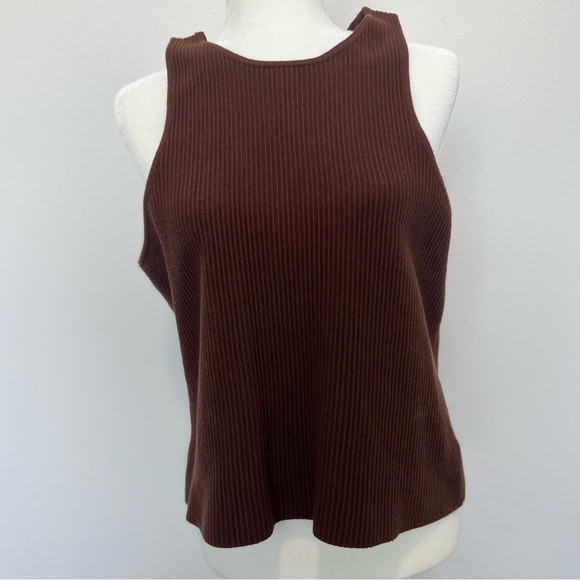 Ribbed High Neck Sweater Tank - Picture 3 of 6